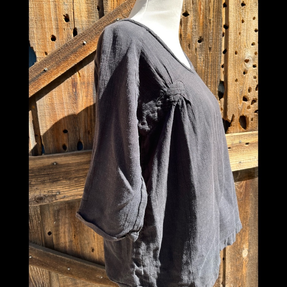 BA&SH Black Boat Neck 3/4 Sleeve Pullover Top Women’s Size 2